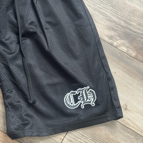 Chrome Hearts Mens Black Mesh Shorts - Picture 3 of 3